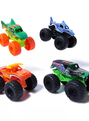 MONSTER JAM SET  4 AUTOS 1:72
