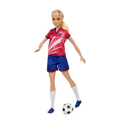 Imagen 2 del producto Muñeca Barbie jugadora de fútbol uniforme rojo