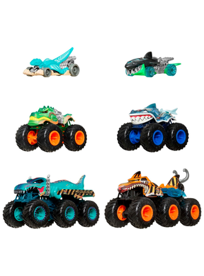 Imagen 1 del producto HOT WHEELS MONSTER TRUCKS VEHICULO SHARK VS DINO MULTIPACK
