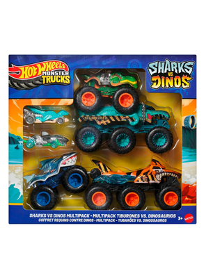 Imagen 2 del producto HOT WHEELS MONSTER TRUCKS VEHICULO SHARK VS DINO MULTIPACK