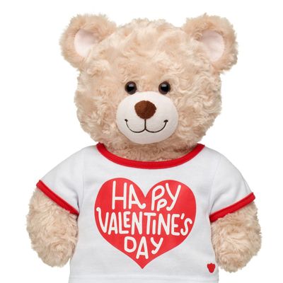 Imagen 2 del producto Camiseta Build a Bear corazón San Valentín roja y blanca