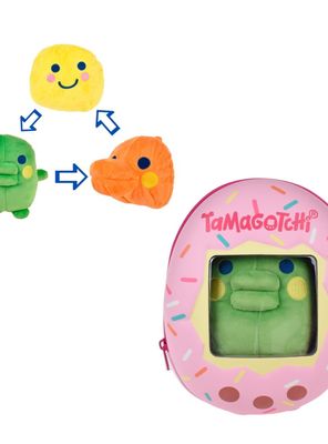 Mochila con peluche compañero tamagotchi - kuchipatchi
