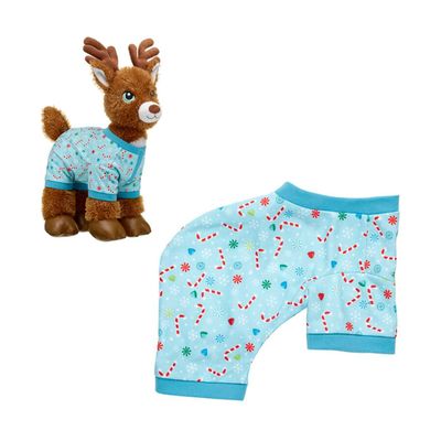 Pijama Build a Bear celeste dulces navideños