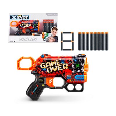 Lanzador de dardos X SHOT Menace Skins Game Over 8 dardos