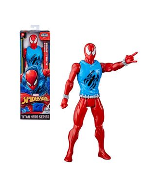 SPIDERMAN FIGURA TITAN HEROE WEB WARRIORS - SCARLET SPIDER