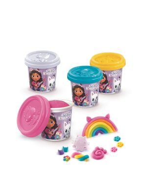 GABBY´S DOLLHOUSE SET 4 POTES DE MASA ARCOÍRIS