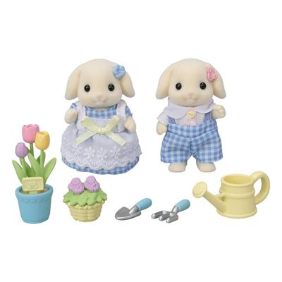 Imagen 2 del producto Figuras Sylvanian Families hermanos conejos jardinería