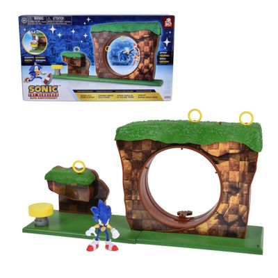 Playset Sonic colina verde con figura y accesorios