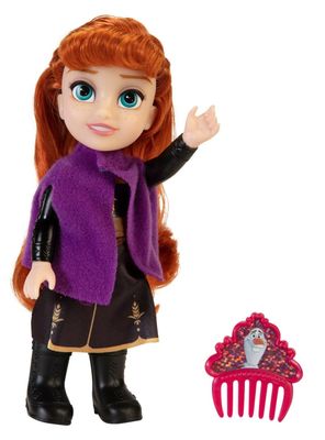 Muñeca con accesorios frozen disney - anna traje de invierno