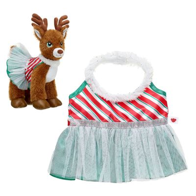 Imagen 2 del producto Vestido navideño Build a Bear con piel Merry Mission