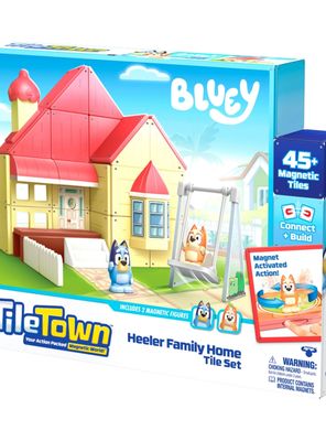 Imagen 2 del producto Bloques Magnéticos Bluey Casa Familia Heeler Tile Town