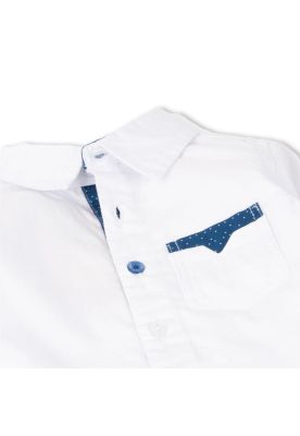 Imagen 2 del producto Camisa Bebé Niño Blanco Pillin