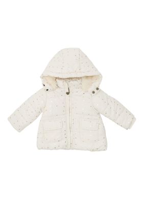 Parka C/Capucha Bebé Niña Crudo Pillin