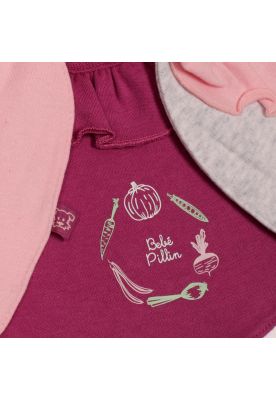 Imagen 2 del producto Babero Gamuza Pack 3Pcs. Bebé Multicolor Pillín