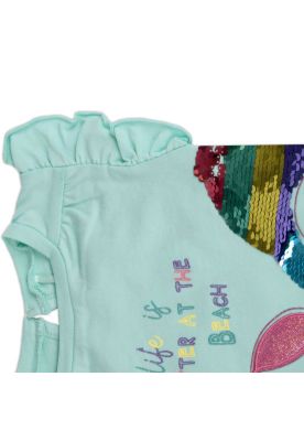 Imagen 2 del producto Polera Bebe Niña Turquesa Pillin