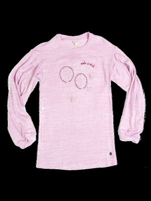 Polera Manga Larga Niña Lila Pillin