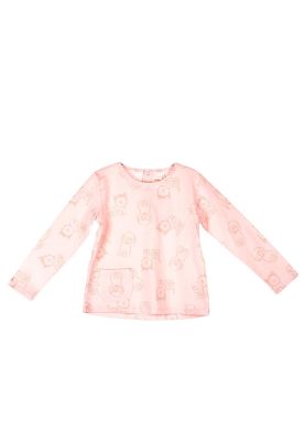 Polera Manga Larga Bebé Niña Rosado Pillin