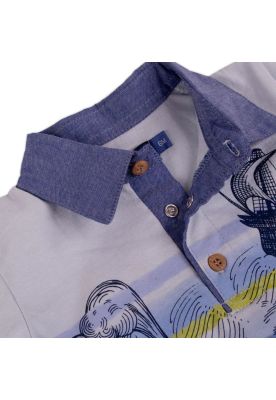 Imagen 2 del producto Polera Bebe Niño Celeste Pillin