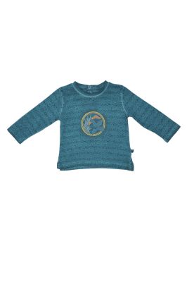 Polera Manga Larga Bebé Niño Azul Pillin