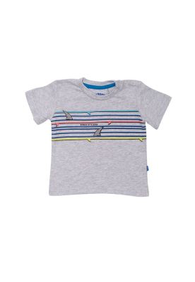 Imagen 1 del producto Polera Manga Corta Bebe Niño Gris Claro Pillín