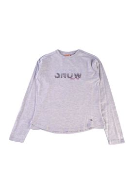 Polera Manga Larga Niña Gris claro Pillin