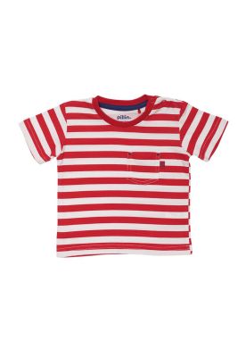 Polera Manga Corta Bebe Niño Rojo Pillin