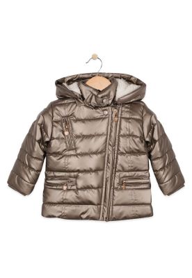 Parka Bebe Algodón Invierno Niña Dorado