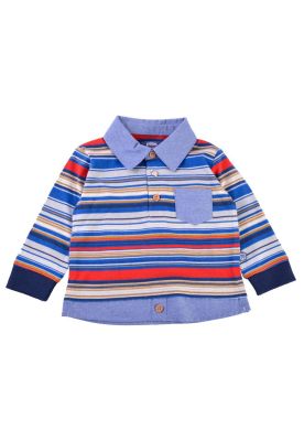 Polera Manga Larga Bebé Niño Azul marino Pillin