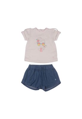 Conjunto Bebe Niña Blanco Pillin