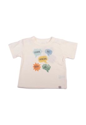Polera Bebe Niño Blanco Pillin