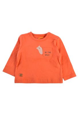 Polera Manga Larga Bebé Niño Terracota Pillin