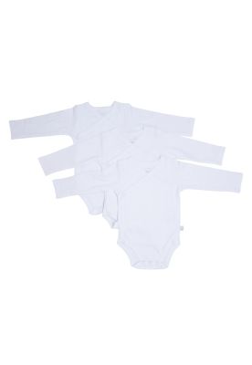 Imagen 2 del producto Pack 3 Body Cruzado Unisex Algodón Verano Unisex Blanco