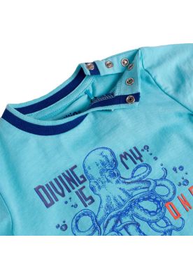 Imagen 2 del producto Polera Bebe Niño Turquesa Pillin