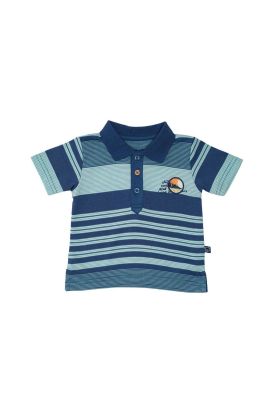 Polera Bebé Niño Azul Pillín