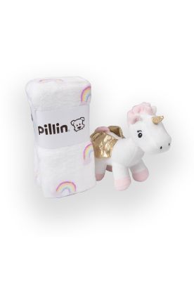 Peluche con manta Unicornio Pillin (PRW153BCO)