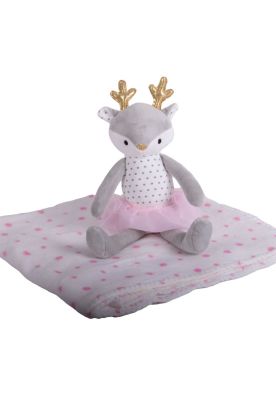 Imagen 2 del producto Set Peluche Manta Venado Bebé Niña Melange Pillin