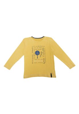 Polera Manga Larga Niño Mostaza Pillin