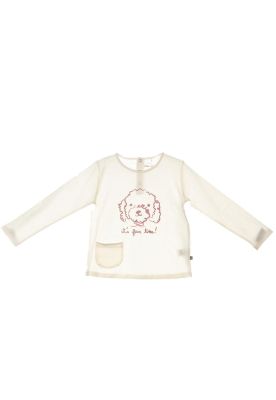 Polera Manga Larga Bebé Niña Crudo Pillin