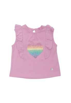 Imagen 2 del producto Polera Manga Corta Bebe Niña Lavanda Pillin