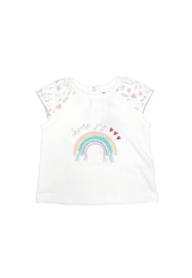 Polera Bebe Niña Blanco Pillin