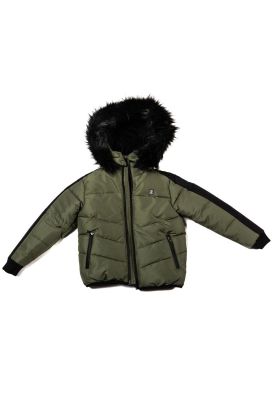 Parka con  Capucha Niño Verde Pillin
