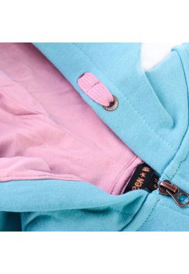 Imagen 2 del producto Poleron con Capucha Niña Turquesa Pillin