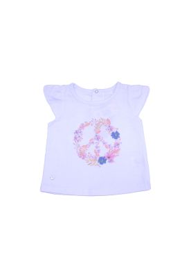Polera Bebe Niña Blanco Pillin
