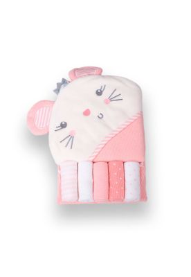 Salida de Baño con 5 toallitas Niña Naranjo Pillin (PRB307DAM)