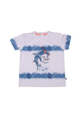 Polera Bebe Niño Blanco Pillin