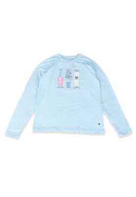 Imagen 2 del producto Polera Manga Larga Niña Celeste Pillin