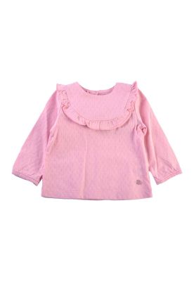 Polera Manga Larga Bebé Niña Rosado Pillin