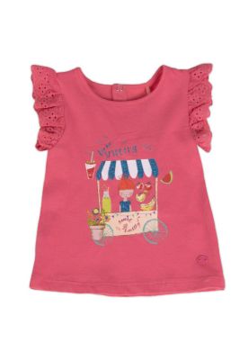 Polera Bebe Niña Fucsia Pillin
