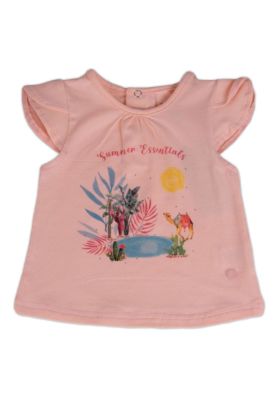 Polera Bebe Niña Naranja Pillin