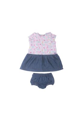 Vestido Bebe Niña Azul Pillin